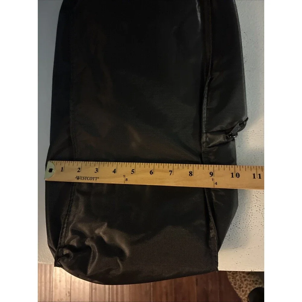Insulated Food Bag Travel Food Tote Black Soft W/ Adjustable Strap Cold Packs L